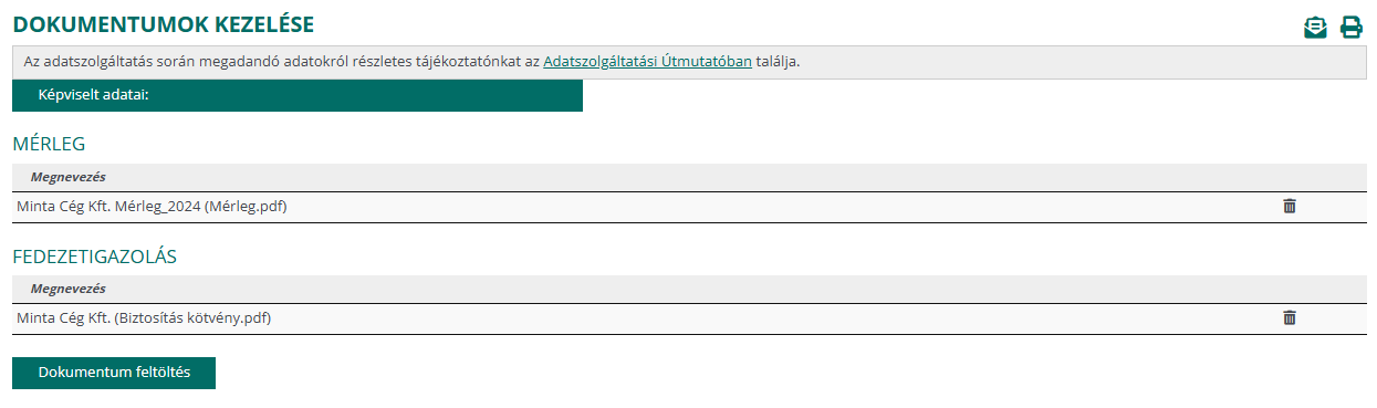 Társasági Dokumentumok kezelése